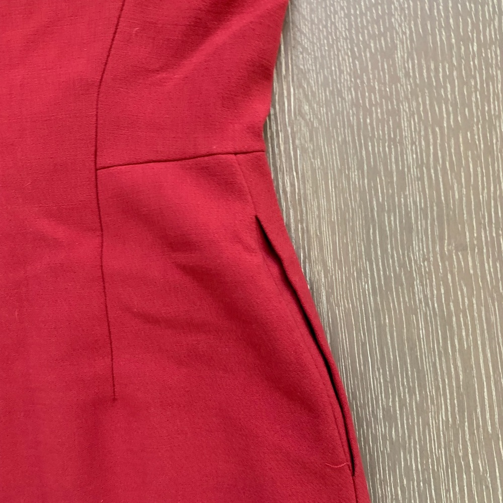 NWOT L’Agence Eva zip front mini dress in red - Picture 8 of 9